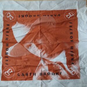 Vintage Garth Brooks Fresh Horses Bandana Pocket Square